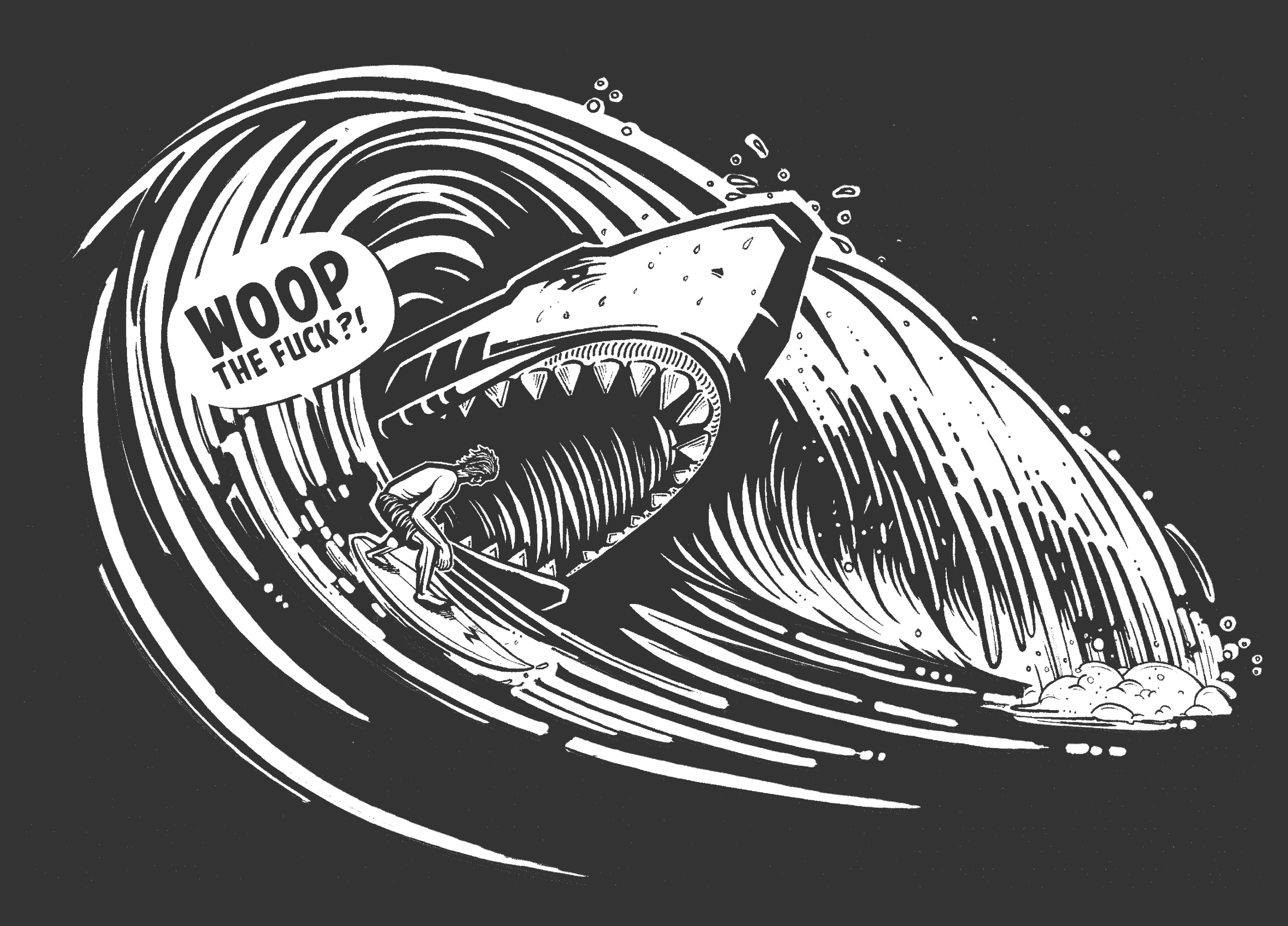 Woop Prod Illustration Surfer MHG Bern / Grafikdesign